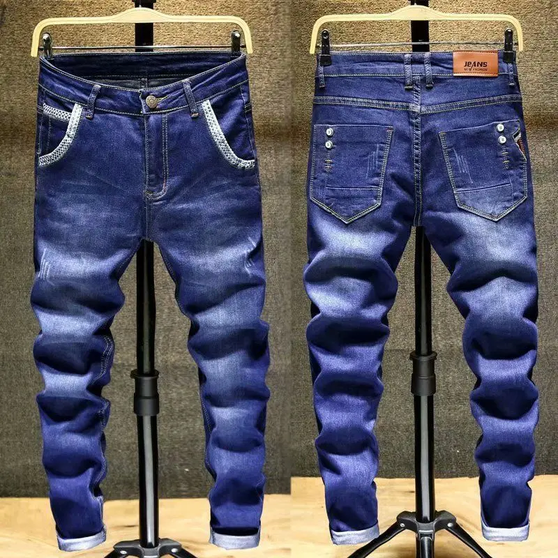 New Long Pants for Man Luxury Jeans Denim Cowboy Punk System Designer High Quality Slim Pants Jeans Designer Men