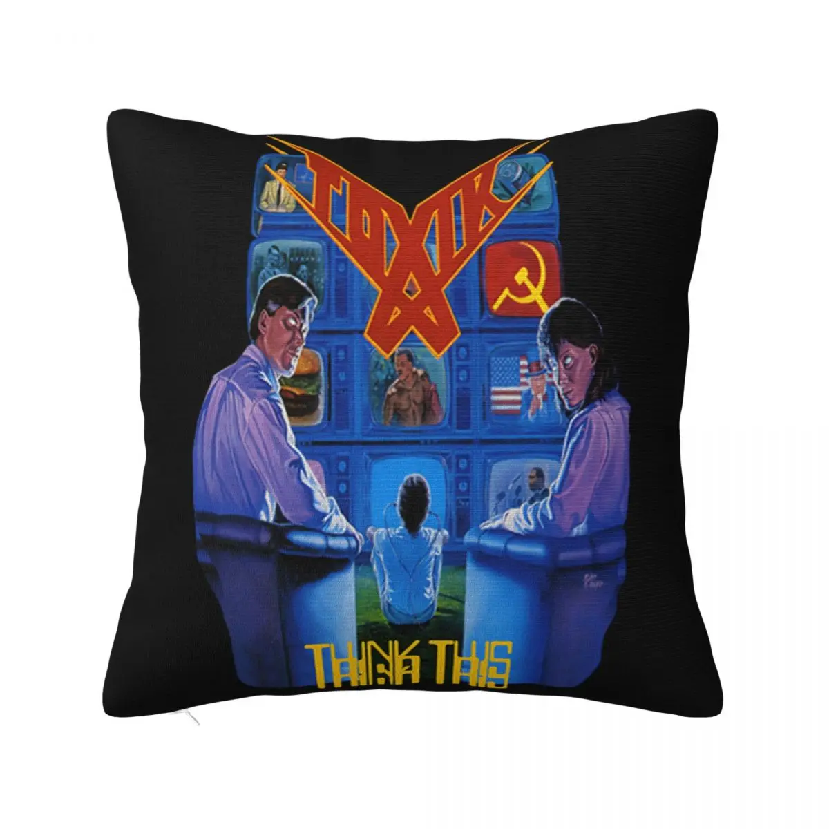 Toxik Think This American Thrash Metal Band Black Sizes S To 6Xl Simple Low Price Pillow Case