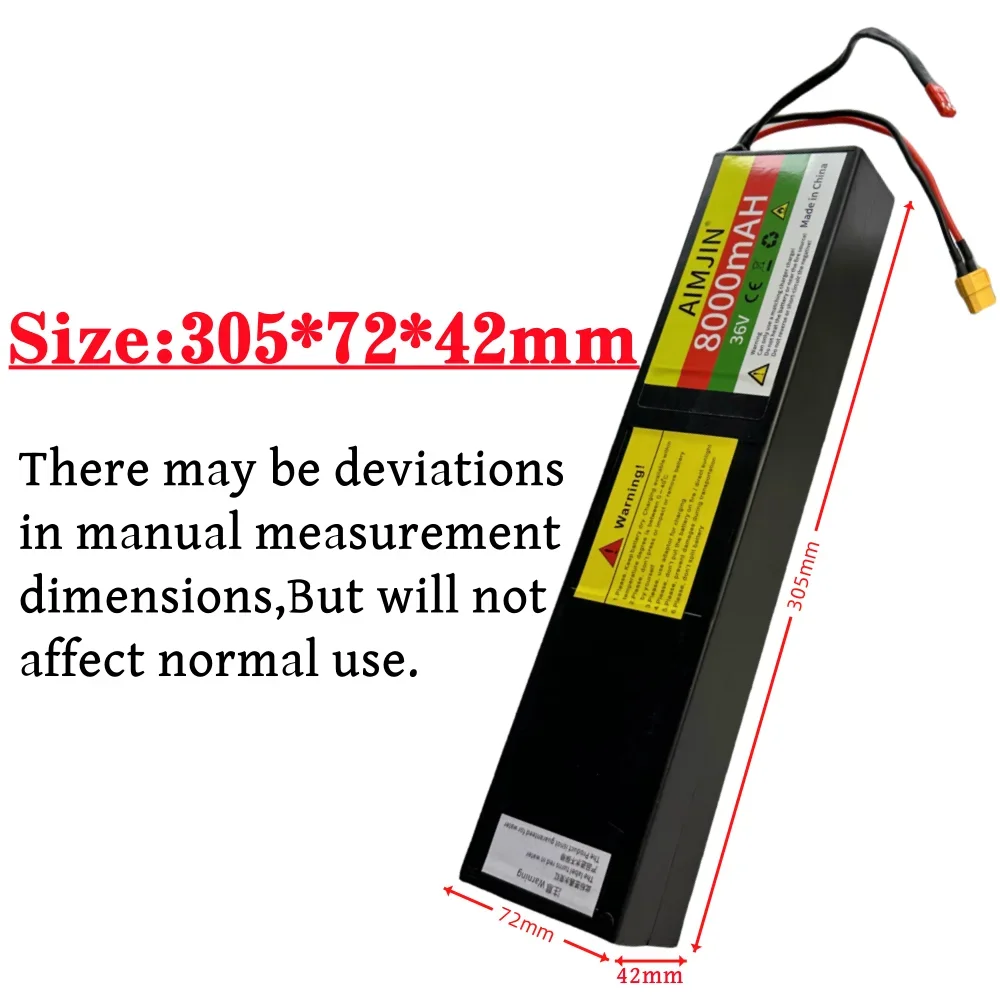 Suitable For KUGOO S1/S2/S3 Electric Scooter Battery 10S3P 36V 8000mAh 500W Lithium-ion Battery Pack With 42V Charger