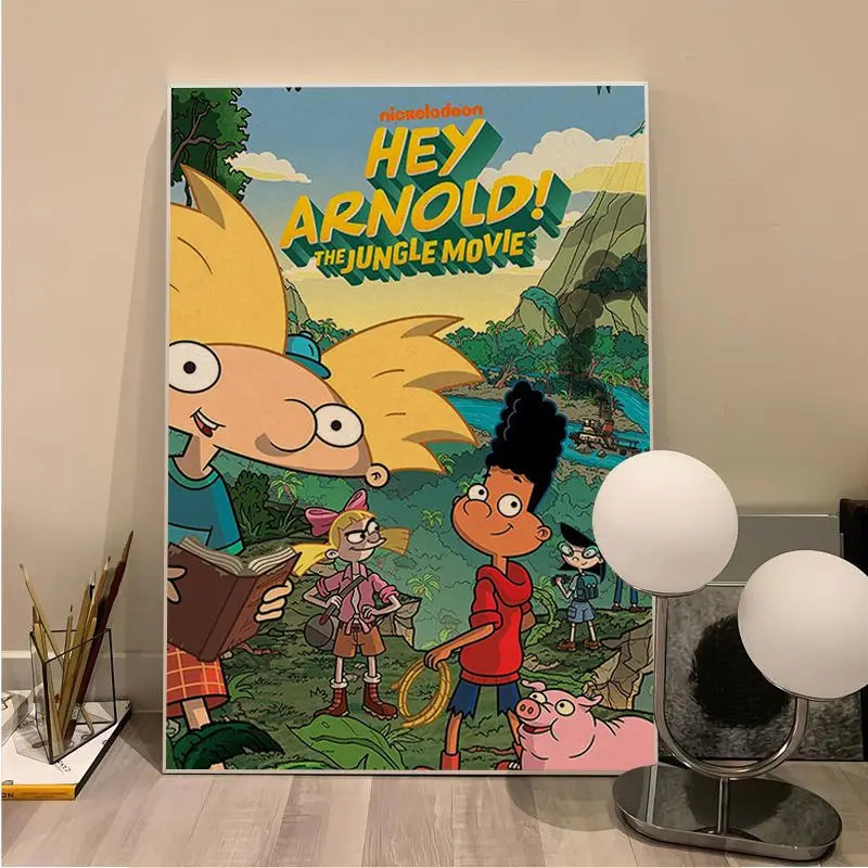 Hey Arnold Retro Kraft Paper Poster Kraft Paper Sticker Home Bar Cafe Home decor