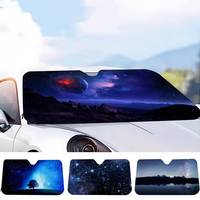 Starlit Sky Car Sun Shade Windshield Foldable Cute Funny Sunshade By Vincent For Car Truck SUV Blocks