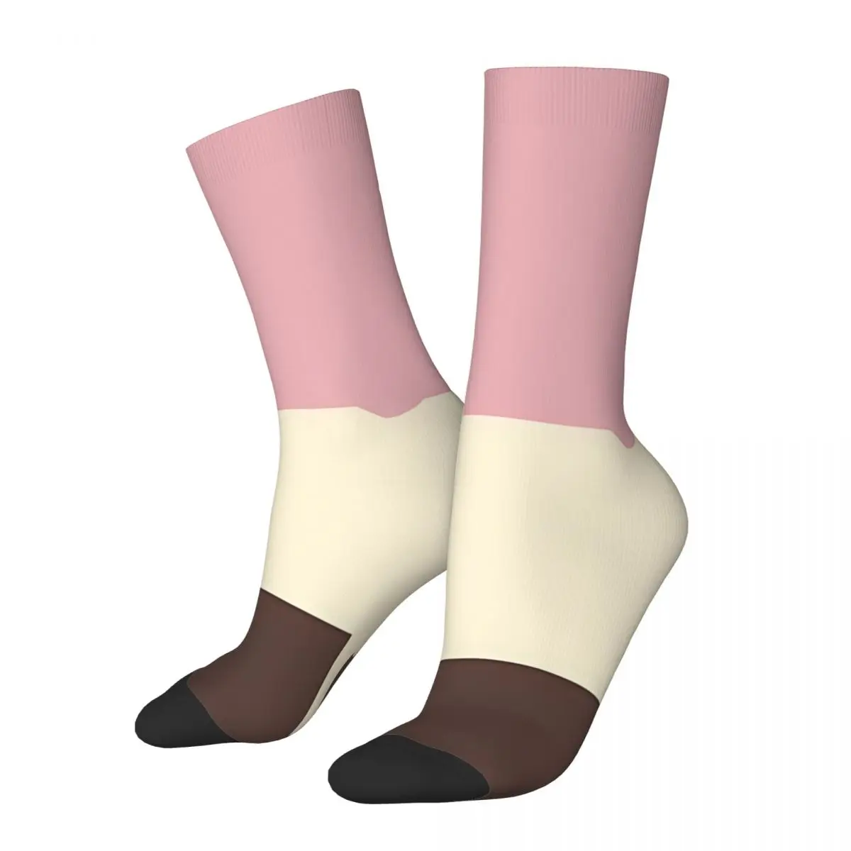 Ice Cream Neapolitan Drip Men Women Socks Cycling Novelty Spring Summer Autumn Winter Stockings Gift