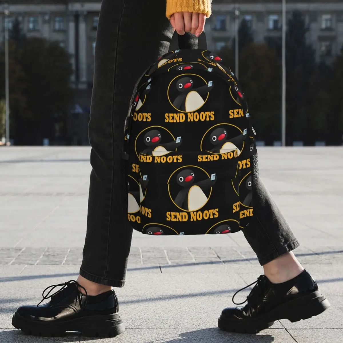 Pingu Pinga Penguin TV Backpack Student BookBag Men Women School Bag Computer Shoulder Bags
