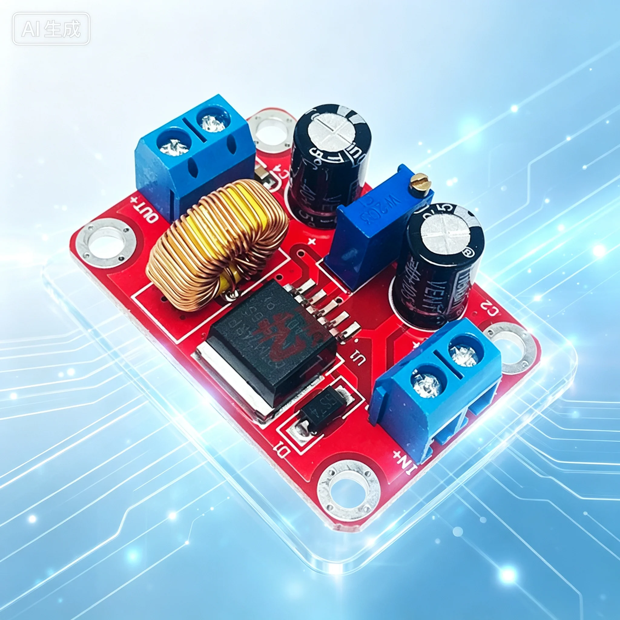 Step Down Power Module for LM2596S-ADJ DC-DC with Terminals  5pcs