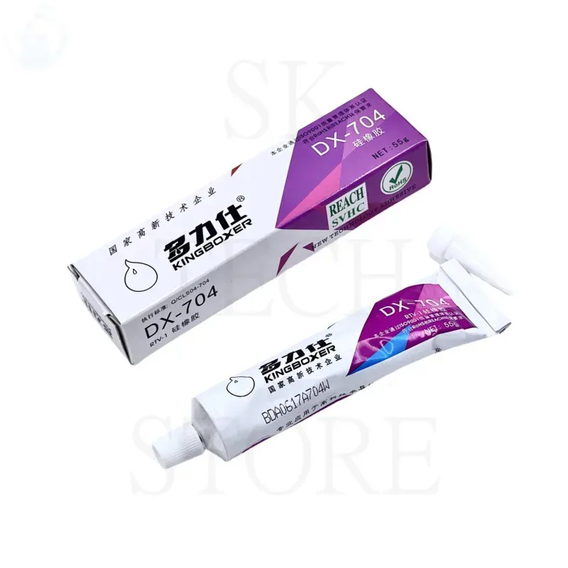 DX-704 sigillante in gomma siliconica fissaggio impermeabile resistente alle alte Temperature nero/bianco 55g per strumenti di riparazione del telefono cellulare ecc