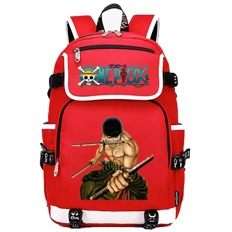 One Piece New Cartoon Student Schoolbag Large Capacity Casual Pad Waterproof Stain Lightweight Double-Shoulder Backpack