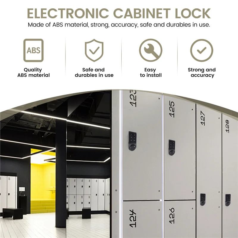 AC23-Combination Lock, Door Access Digital Electronic Security Cabinet Coded Locker Contact Keypad Password Key Access Lock