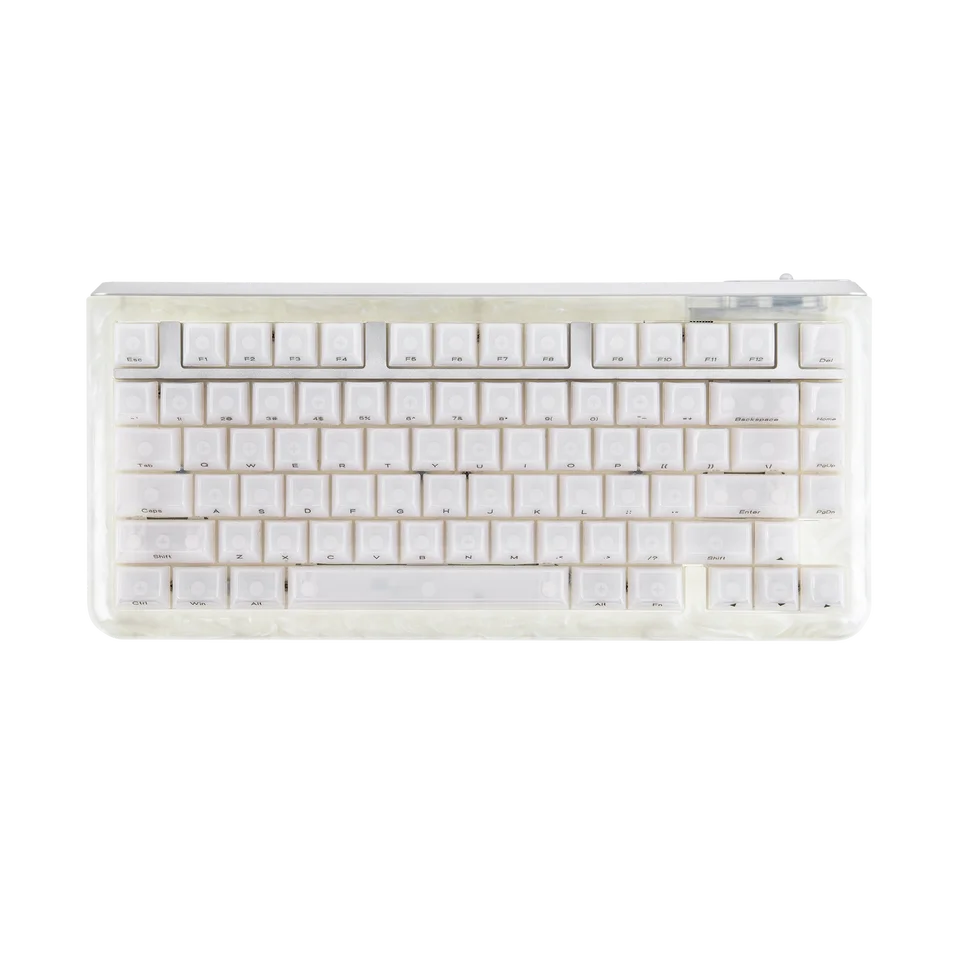 ち*ま様 kiiboom jade75 ホワイト サイドプリントメカニカルキーボ KiiBOOM Jade75 75% メカニカルキーボード RGB ホットスワップ