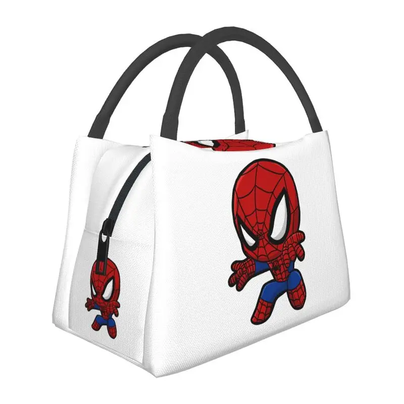 

Spider Man Cartoon Superhero Insulated Lunch Bags for Women Leakproof Cooler Thermal Lunch Tote Beach Camping Travel