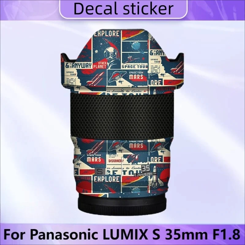 

Для Panasonic S 35 мм F1.8 наклейка на объектив виниловая пленка защитная наклейка на корпус объектива защитное покрытие для LUMIX S-S35 S-S35