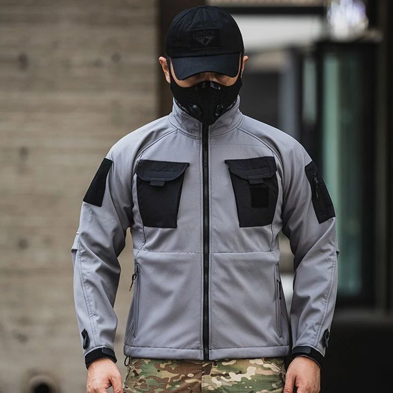 Imagem -02 - Cabolsas de Esqui Impermeáveis para Homens Traje de Montanhismo Softshell Jaqueta Tática Militar Jaqueta Casual de Beisebol Inverno