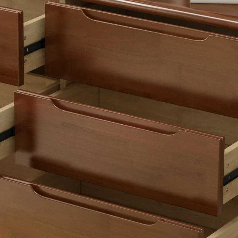 European Solid Wood Modern 6-Drawer Chest of Drawers for Hospital Bedroom Living Room & Warehouse Storage