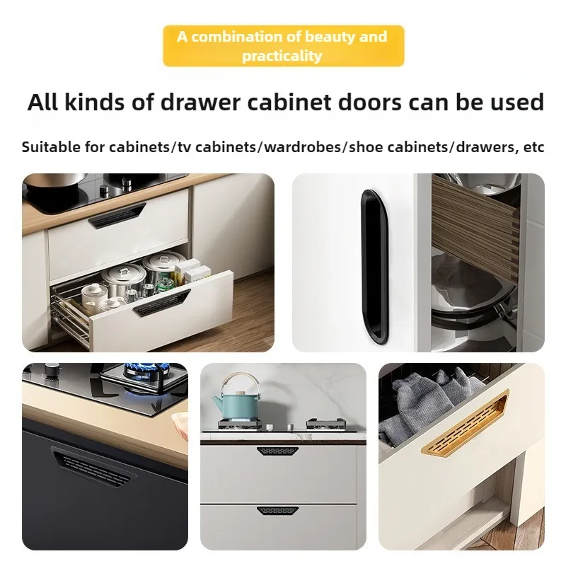 1 Stück Lüftungsgitter mit Aluminiumlegierungsgriff, Runde Schranklüftungsöffnungen, Rechteckiges Lüftungsgitter für Kleiderschrank und Schuhschrank – Detail 7