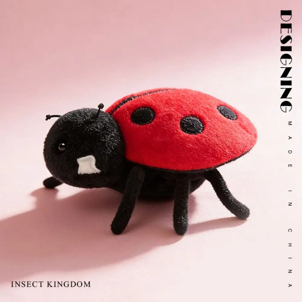Soft Insect Series Plush Toy Butterfly Mantis Ladybug Ant Spider Bee Animals Doll Fluffy Lifelike Nature Theme Gift Educational