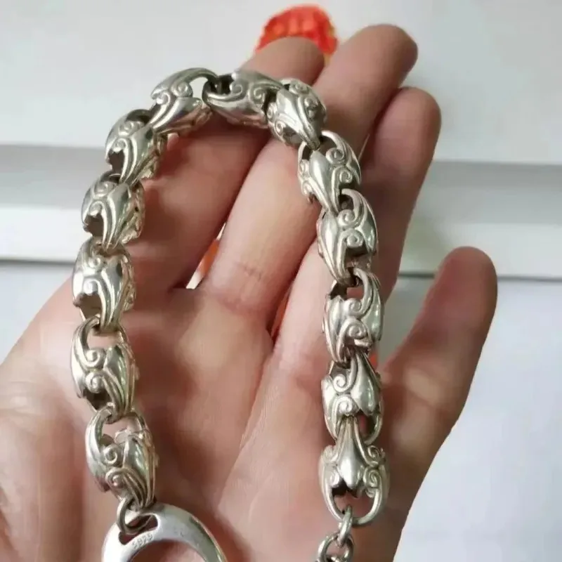 Tibetan Silver Imitate Ancient Open String Good Luck Bracelet Men and Women Personalized Jewelry birthday Gift