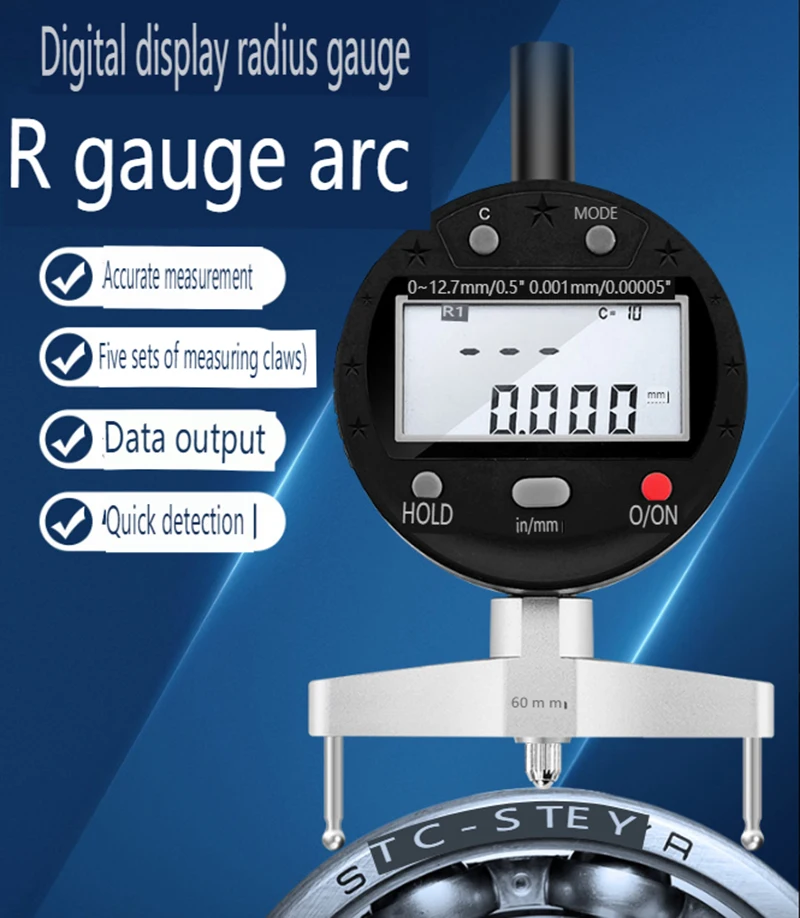 Display Digital Eletrônico r Gauge 12.7 mm 0.001 Diâmetro Instrumento de Medição Bola de Arco Diâmetro de Medição R5700