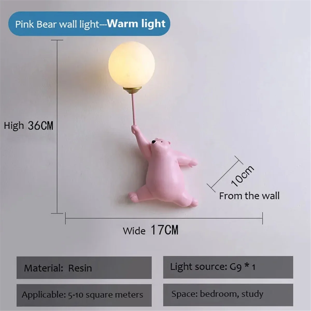 A97G الكرتون الدب LED الشمعدان ضوء الجدار الإضاءة امب Murale للعائلة موضوع فندق طفل الأطفال غرفة نوم مصابيح الحائط