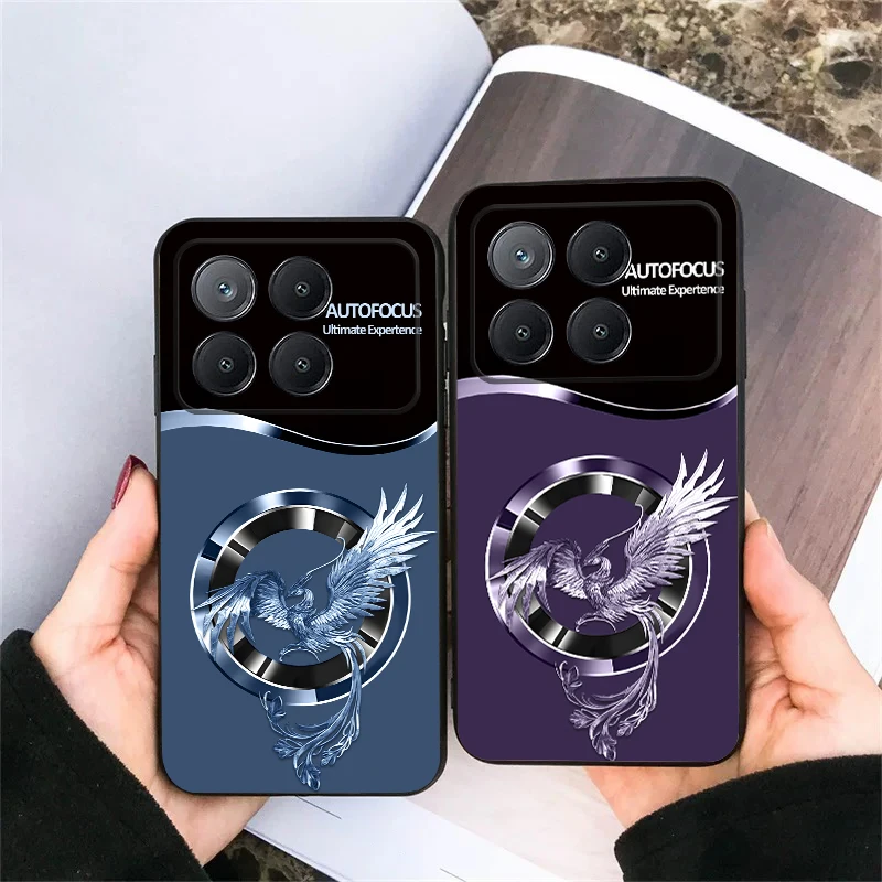 Guapo Fénix Rosa para Xiaomi Poco X7 M7 Pro 5G M5 X4Pro 6 4G C65 75 F6 F5 X6 5 7 X5 F7 Ultra M5S 4Pro 5G funda de teléfono suave