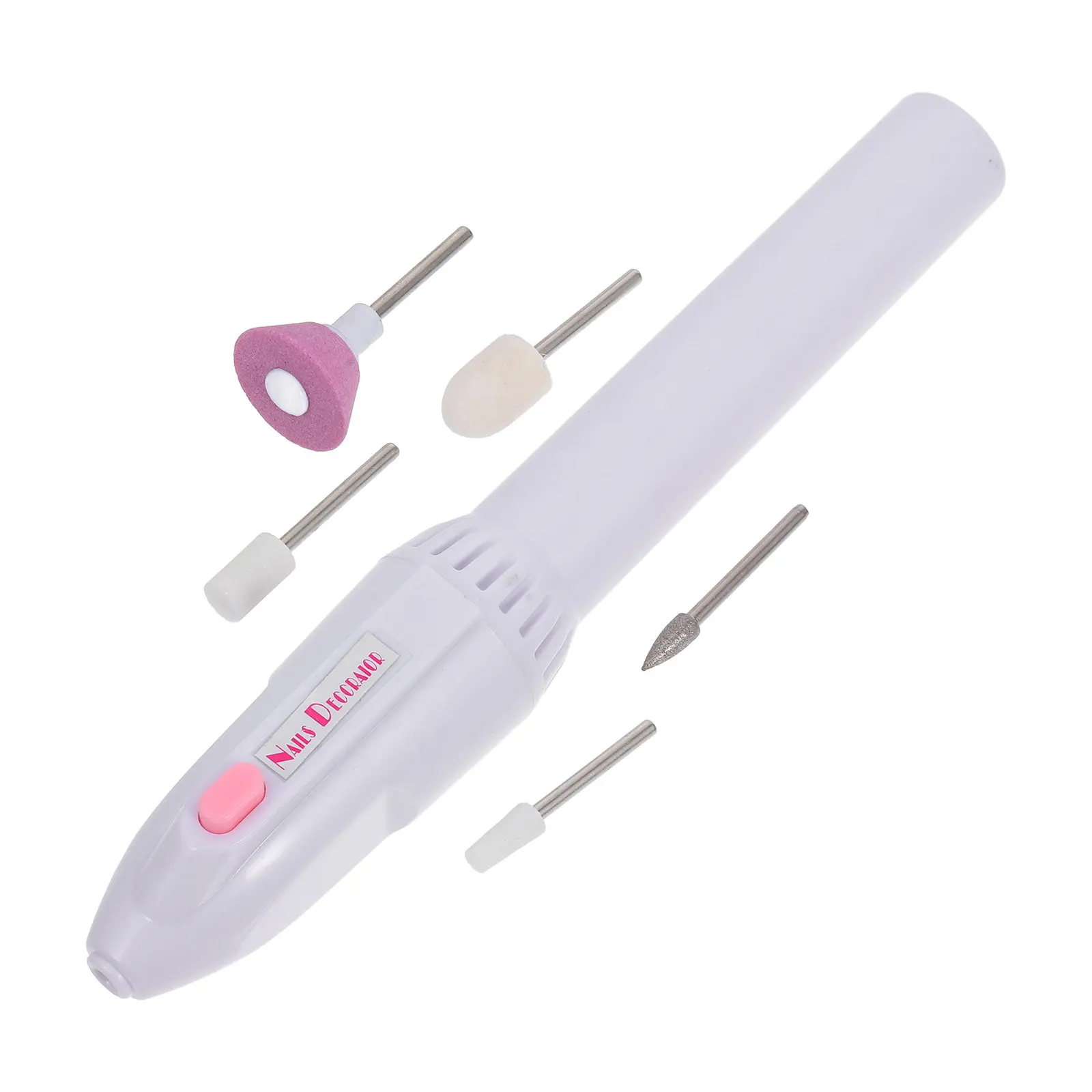 

Набор электрических машинок для полировки ногтей: портативный маникюрный аппарат в форме ручки для натуральных ногтей, мини-инструмент для шлифовки и гравировки