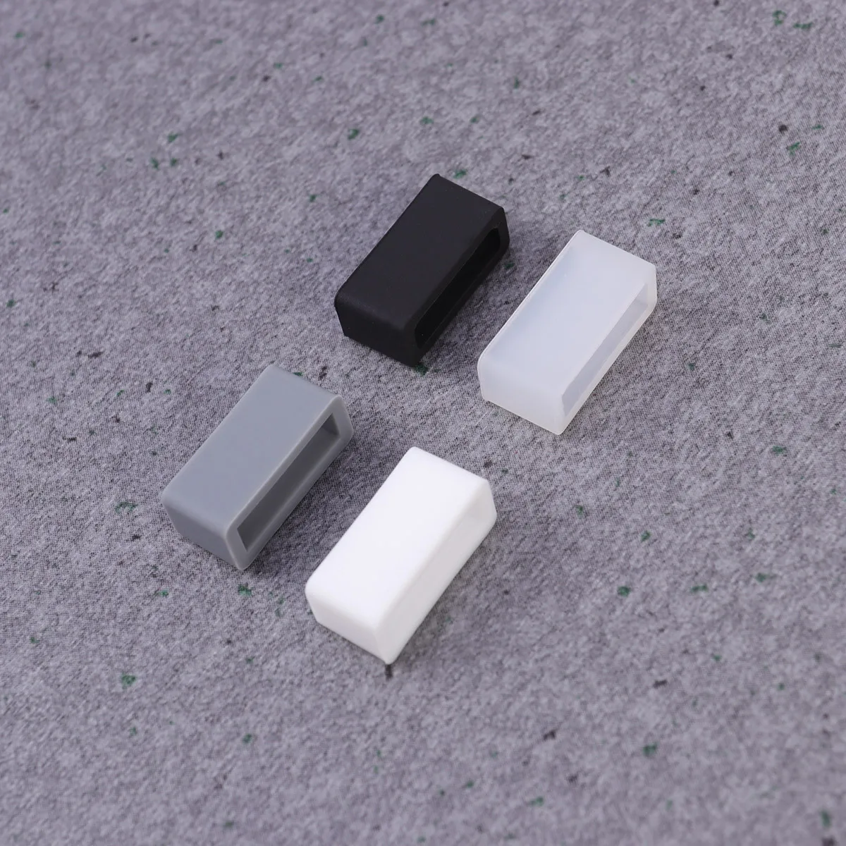 

4Pcs 14mm Glue Gasket Silicone Watch Bezel Activity Ring Accessories Bright Color Design Special Attractive White Black Grey