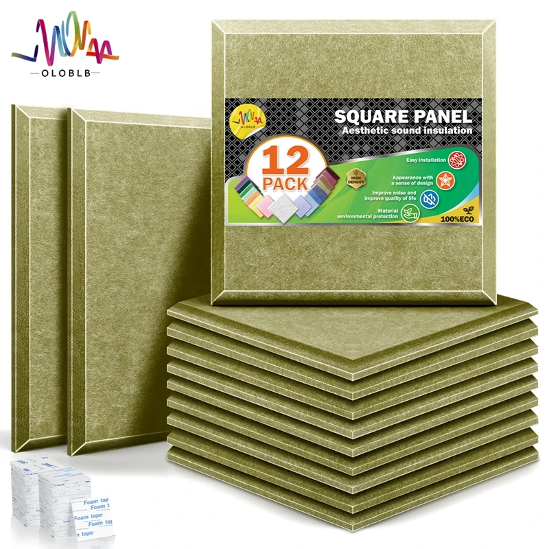 Acoust Insulation Panels Home Studio Absorbing Soundproof Square Panels Sound Proofing Wall Panels For Room Noise Insulator Pad