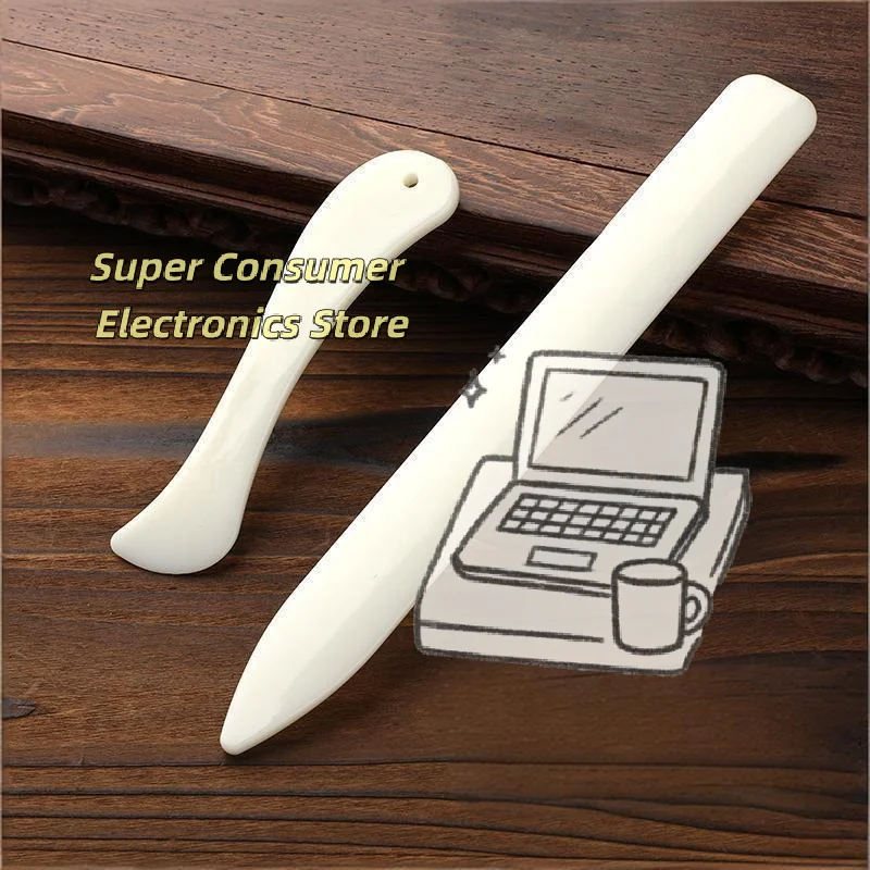 2Pcs DIY Leather Craft Bone Folder Tool Practical Scoring Folding Creasing Working Tool Smooth Edge Accessory for Handmade Bag