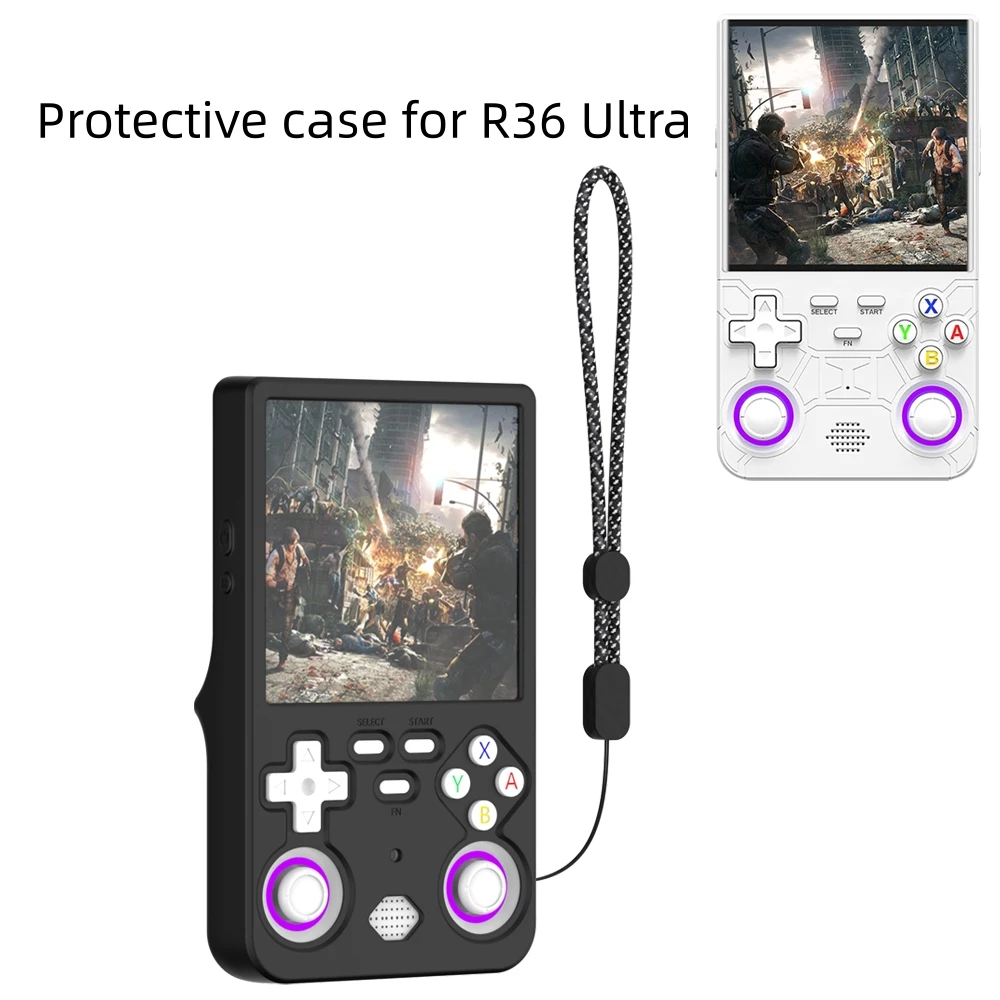 حافظة من السيليكون لوحدة التحكم في الألعاب R36 Ultra، حافظة بسيطة بلون موحد