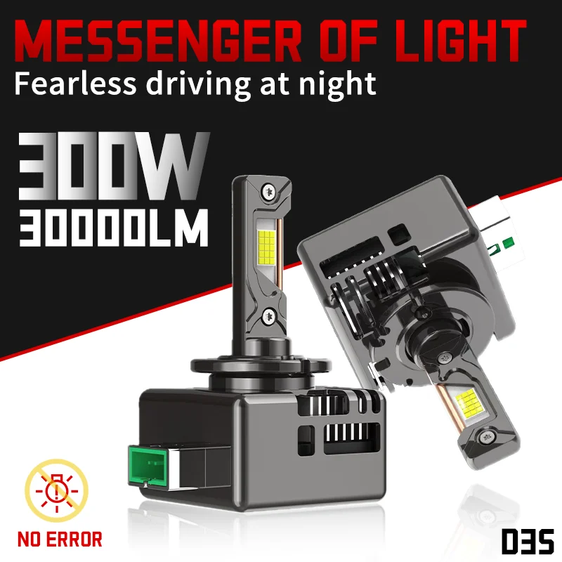 

2 шт. D1S D3S светодиодные автомобильные фары Canbus D4S D2S D8S 30000LM 300 Вт Супер яркие D4R D2R Автоматическая лампа 6000K Белый Дальний ближний свет