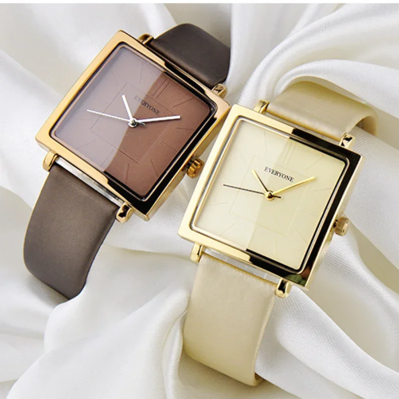 Square Women Watches Leather Band Quartz Watch Elegant Ladies Dress Business Wristwatches Simple Waterproof Reloj Mujer