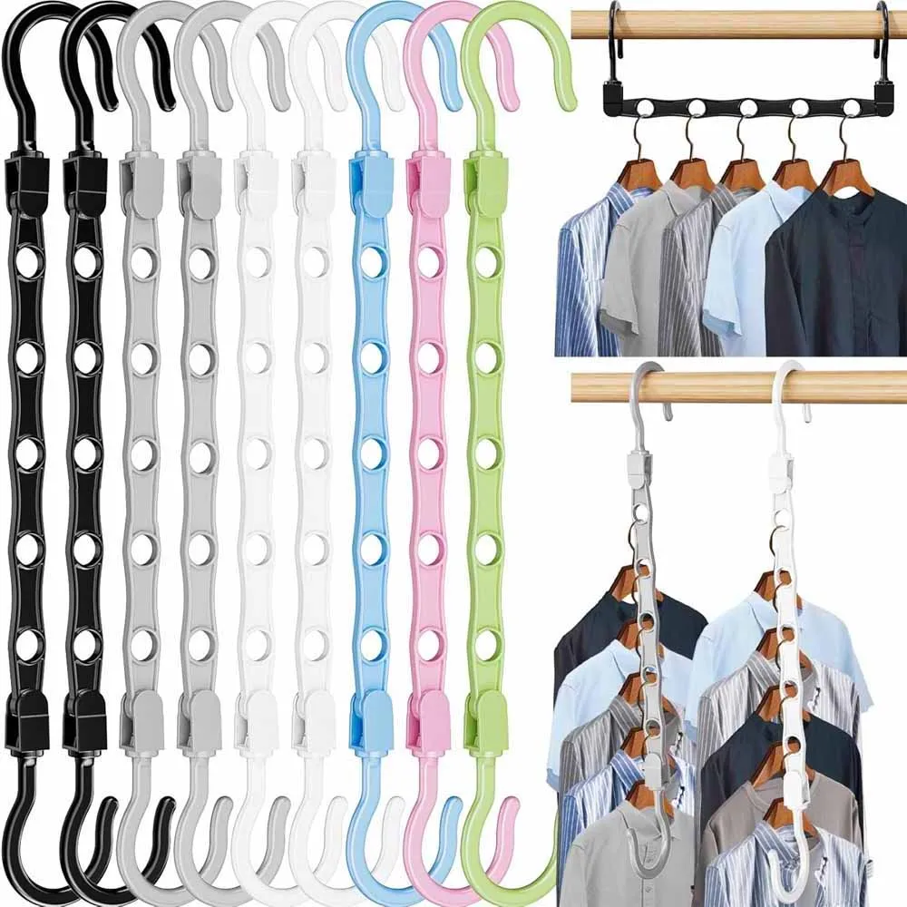 

5-hole Multifunctional Hook Hanger Space-saving 5 Holes Hanger Simple Folding Windproof Clothes Hanger Apartments Dorms Home