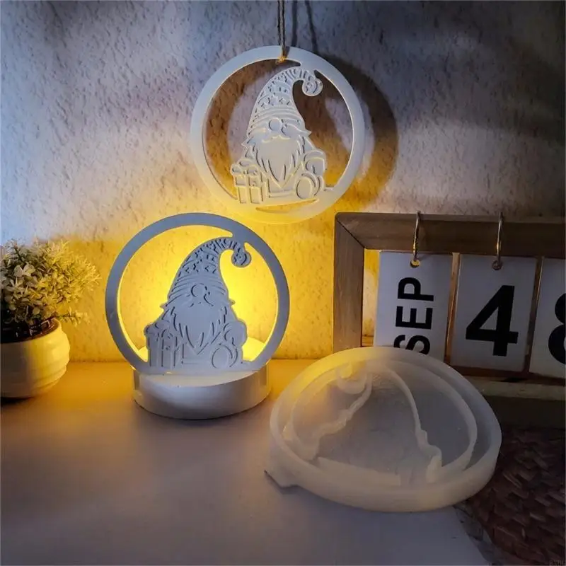 

BX0C Seasonal Gnome Home Accents Mold User Friendly Silicone Gnomes Elder Mold For Gnome Themed Holiday Decorations