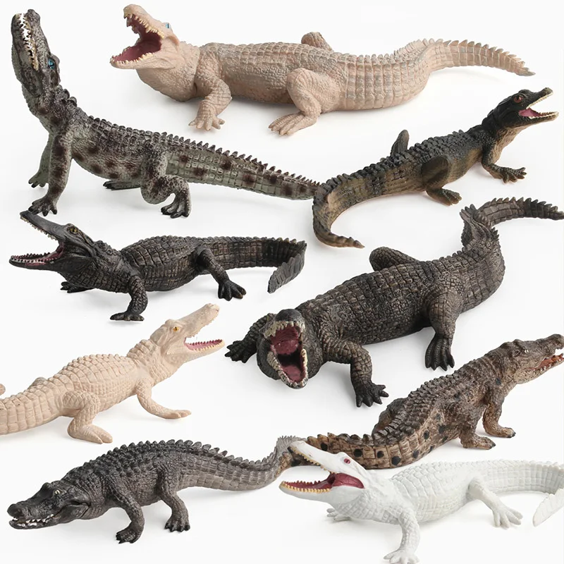 9 Kinds Simulation Wild Crocodile Figure Collectible Toys  Crocodile Wild Animal Action Figures  Animal Sandtable Scene Toy