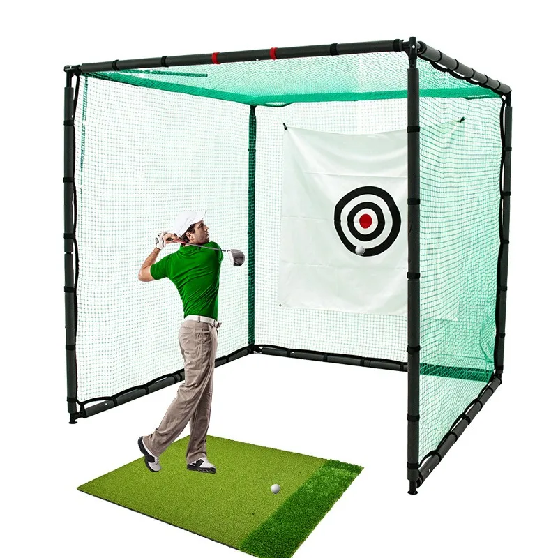 Golf Practice Cage Net 3x3x3 Meters Outdoor Swing Chipping Training Net Nylon Material