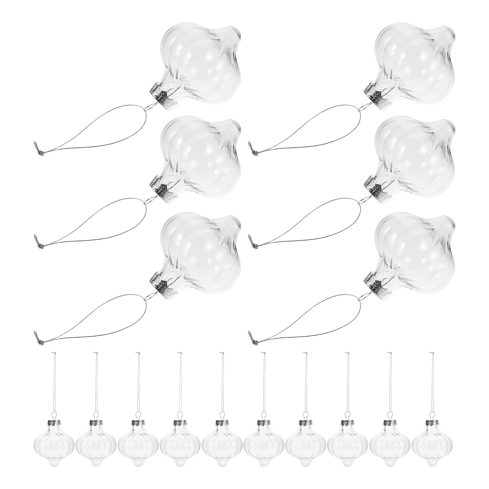 

16pcs Clear Fillable Christmas Ornaments Transparent Shatterproof Hollow Sphere Pet Baubles Diy Decor Hanging Craft