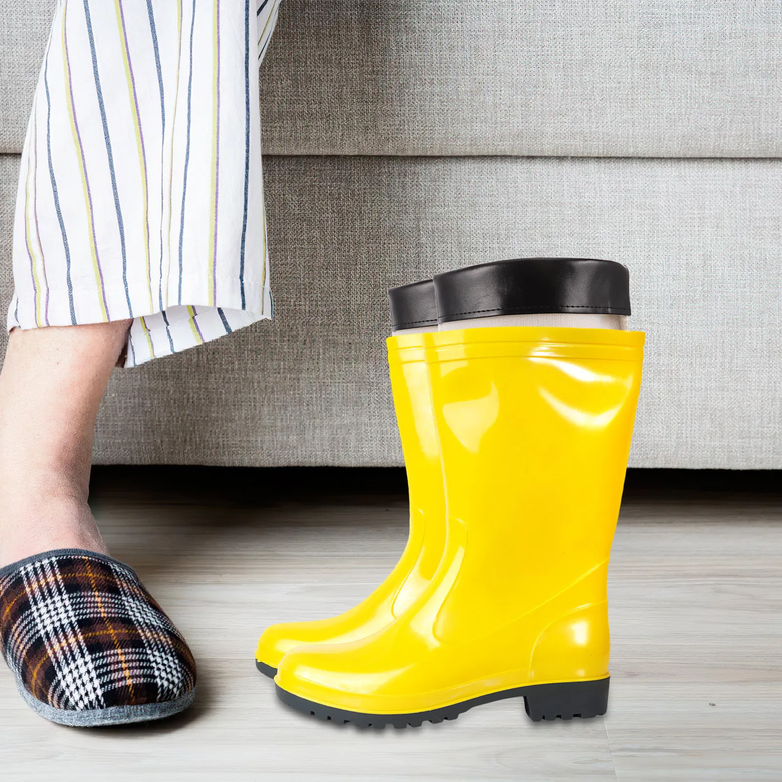 

1Pair Insulated Boot Liners Thick Fleece Lining Socks for Winter Rain Boots Warm Inner Removable Liners for Women Men Size 43