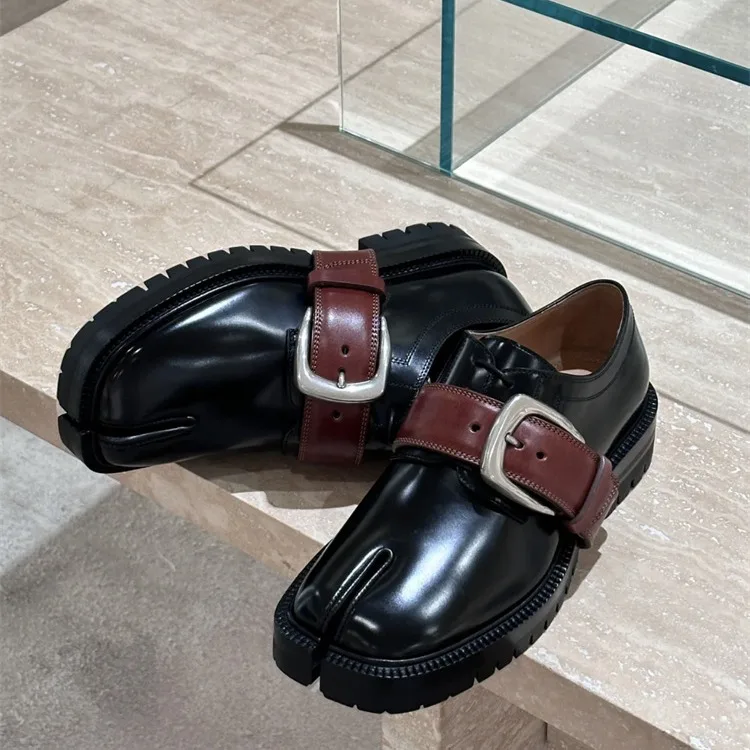 Chaussures Parker fendues de style britannique pour femmes, mocassins polyvalents, semelle optique, recommandées pour augmenter la mode, nouveaux abonnés de niche, document