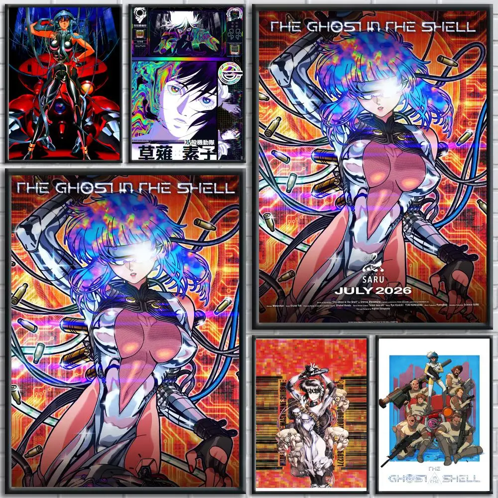 2026 THE G-gHOST IN THE SHELL Painting Calligraphy Wall Art Canvas Poster Premium Home Decor Print for Living Room Bedroom