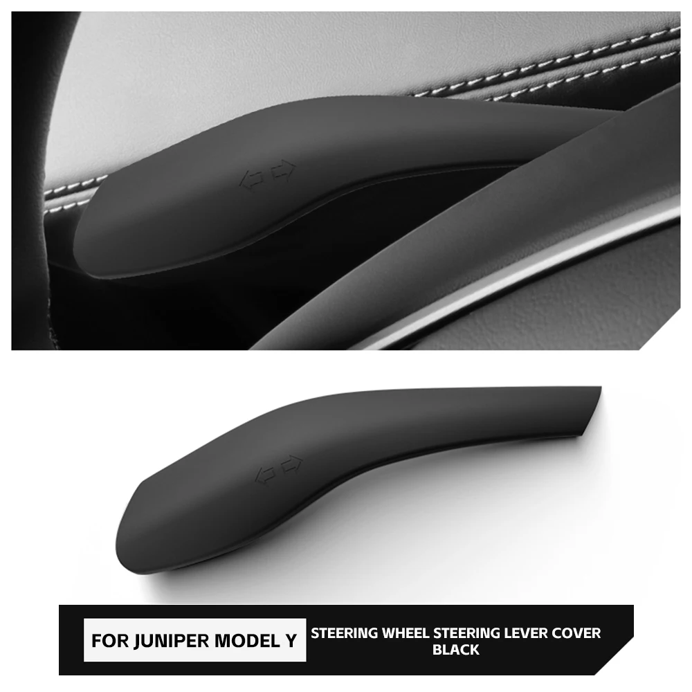 

For Tesla Model Y Juniper 2025 2026 Shift Wipers Silicone Steering Wheel Cover Shift Paddles Steering Rod Cover Car Accessories