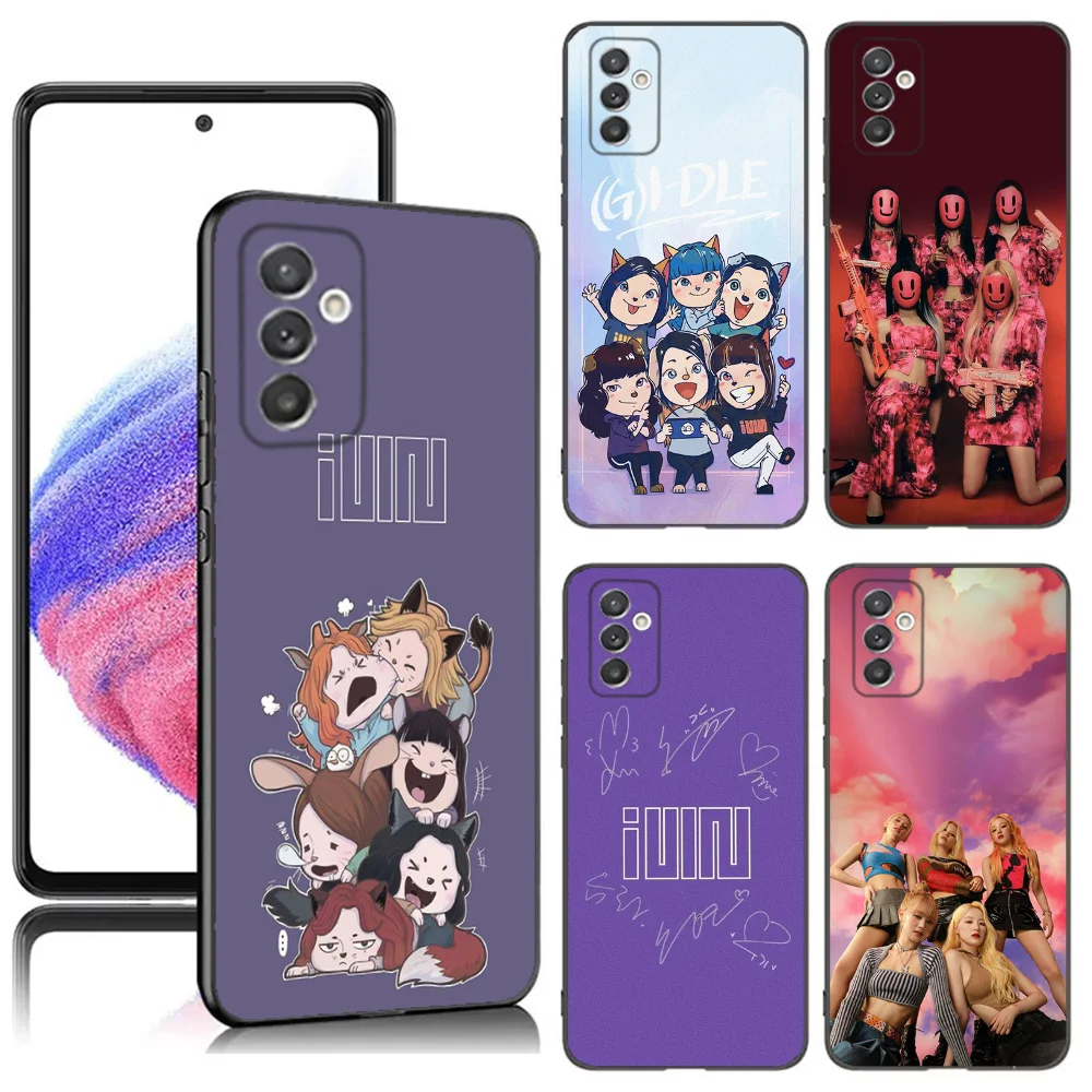 G I Girl Group DLE Phone Case For Samsung S24,23,22,30,21,10,9,Ultra,Plus,Lite,FE,5G Black Soft Case