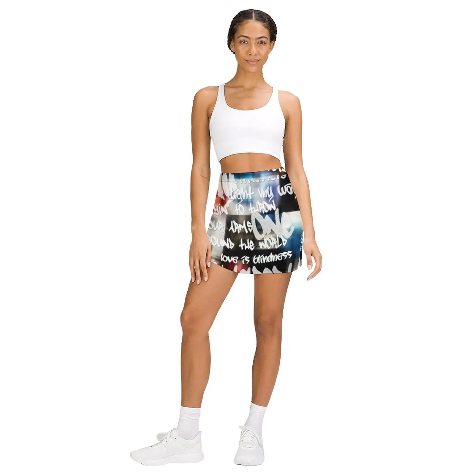 u2 achtung baby graffiti Light proof trouser skirt Short women′s skirts modest skirts for women skirt for woman korean fashion