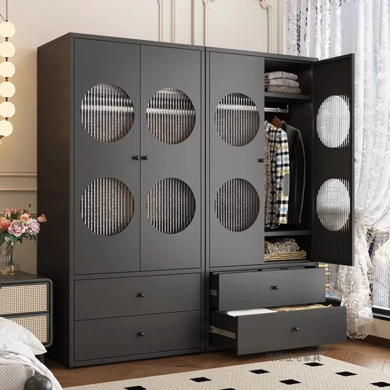 

Modern Queen Wardrobe Simple Baby Hanging Storage Cabinet Wardrobe Black Large Armario De Almacenamiento Hotel Furniture