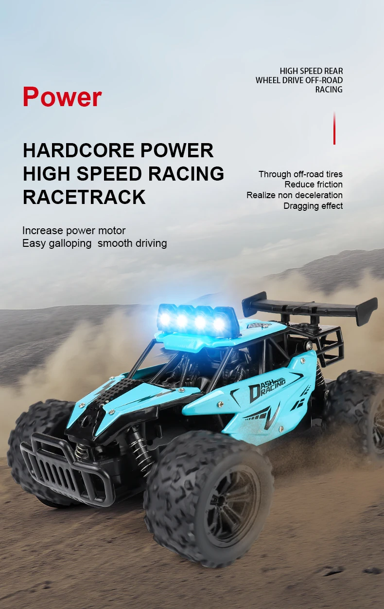 Oike 1:16 RC-Auto Ferngesteuertes Auto Funk-Buggy Truck Drift-Rennwagen Kletter-Offroad-Fahrzeug Outdoor-Spielzeug für Jungen und Kinder – Detail 10