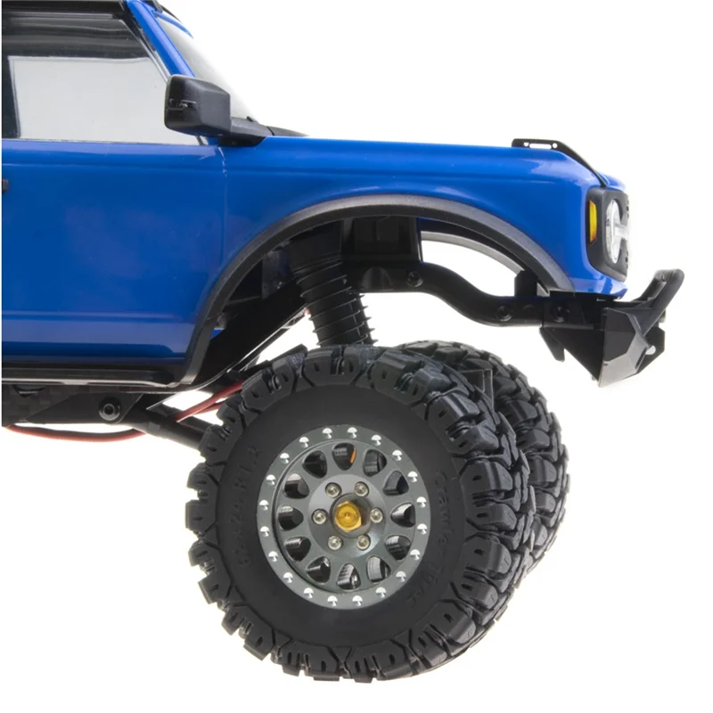 

4Pcs 62X24mm 1.2 Inch Metal Beadlock Wheel Rim Tire Set For 1/18 1/24 RC Crawler Car TRX4M Axial SCX24 AX24 FCX24