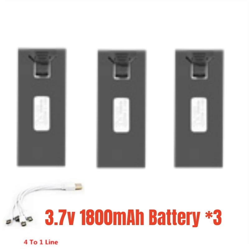 Drone RC sans balais M1S 8K, trois caméras pour éviter les obstacles, télécommande, pièces de rechange quadrirotor, batterie 3.7V 1800mAh/hélice/USB