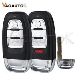 Smart Auto Remote Key Shell Case Fob For Audi A4l A3 A4 A5 A6 A8 Quattro Q5 Q7 A6 A8 Replacement Car Key Shell 3/4 Buttons