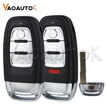 Smart Auto Remote Key กรณีเชลล์ Fob สําหรับ Audi A4l A3 A4 A5 A6 A8 Quattro Q5 Q7 A6 A8 เปลี่ยนกุญแจรถ 3/4 ปุ่ม