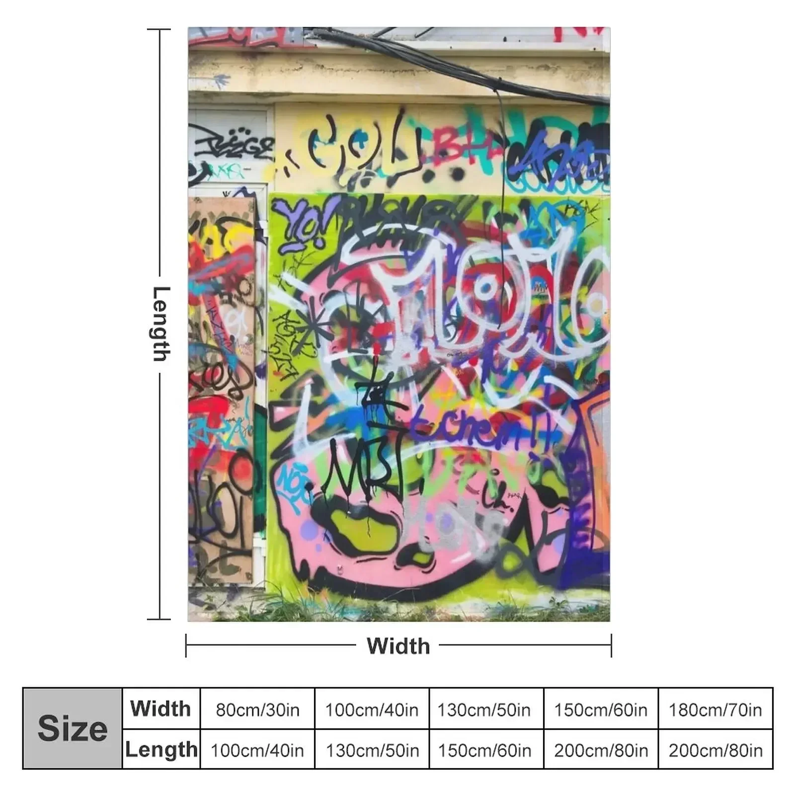 Urban Graffiti Throw Blanket Blankets For Sofas christmas decoration Furry Large Soft Plaid Winter beds Blankets