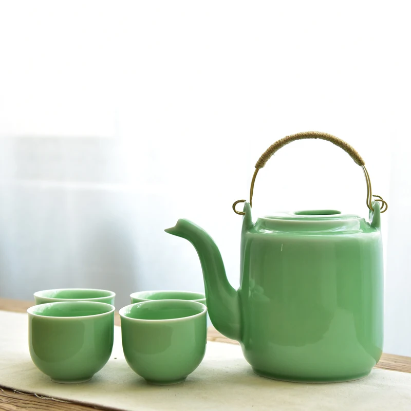 

Rongqiong l Large Cerc Tea Set Thiened High Temperature Resistant Water Pot Home Use Tea Brewing Pot Chinese Sle Pu...