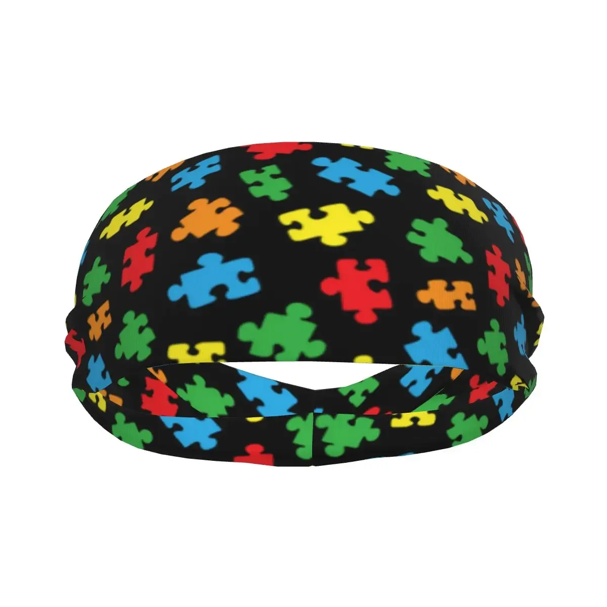 Headband Colored Puzzles Headwrap Hairband for Tennis Gym Fitness Headwear Hair Accessories