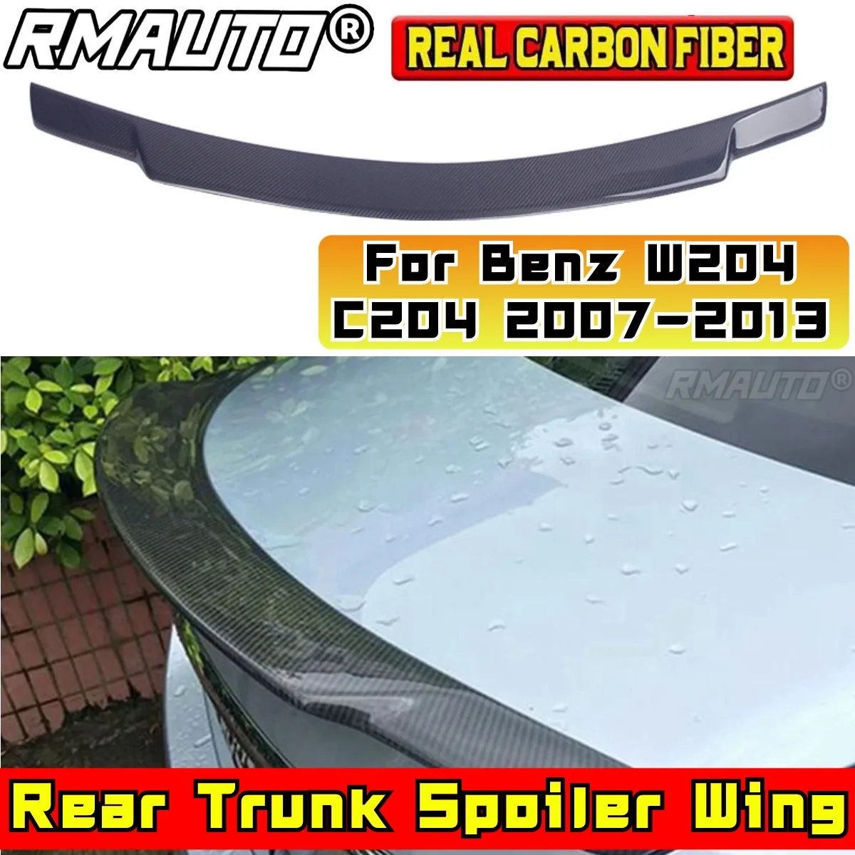 

Car Rear Trunk Wing Body Kit Car Rear Spoiler For Mercedes Benz W204 C204 Coupe C-Class C180 C200 C250 C300 C63 AMG 2007-2013